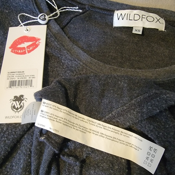 NWOT Wildfox Illuminati Raglan Sweater - Picture 5 of 5